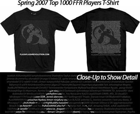 FFR top 1000 players convention shirt 2007